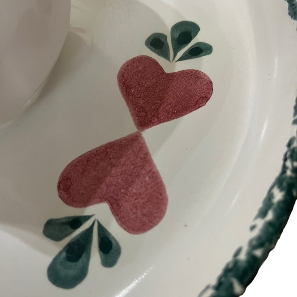 Chaparral Pottery USA Hear Chip & Dip Serving Dish 11.5” - Picture 3 of 6